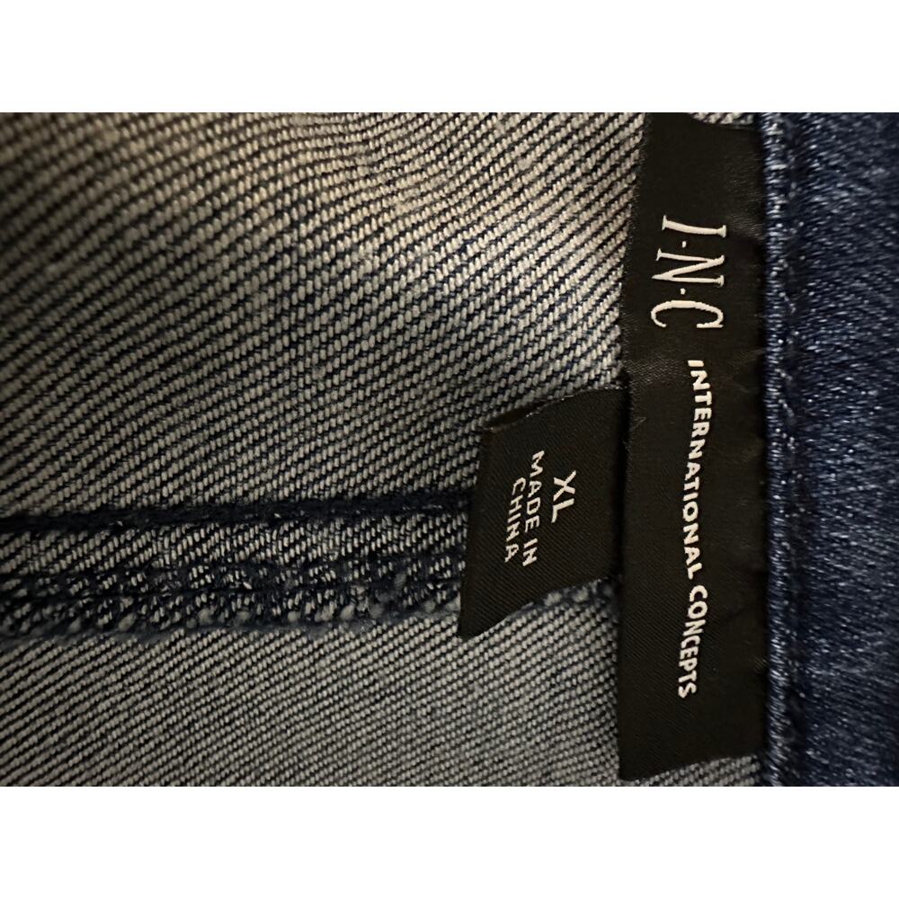 INC Concept Puff-Sleeve Blue Denim Blazer - Picture 5 of 6
